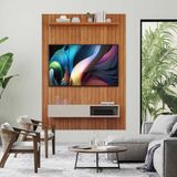 Painel Home Ripado Tv Até 55 Polegadas Cinamomo Off White Remo 1.4 Shop Jm