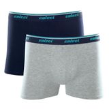 Kit 2 Cuecas Boxer Cotton Colcci Azul Marinho P