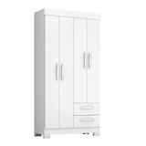 Guarda-roupa Com 4 Portas E 2 Gavetas Nt6010 Branco/rosa Notável Móveis