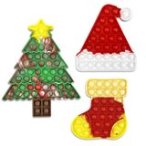 Pacote De 3 Brinquedos Fidget Sensory Pop Jofan Christmas Para Crianças