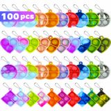 Chaveiro Pop Aleatório Fidget Toy Sofliy 100 Unidades Com Pacote