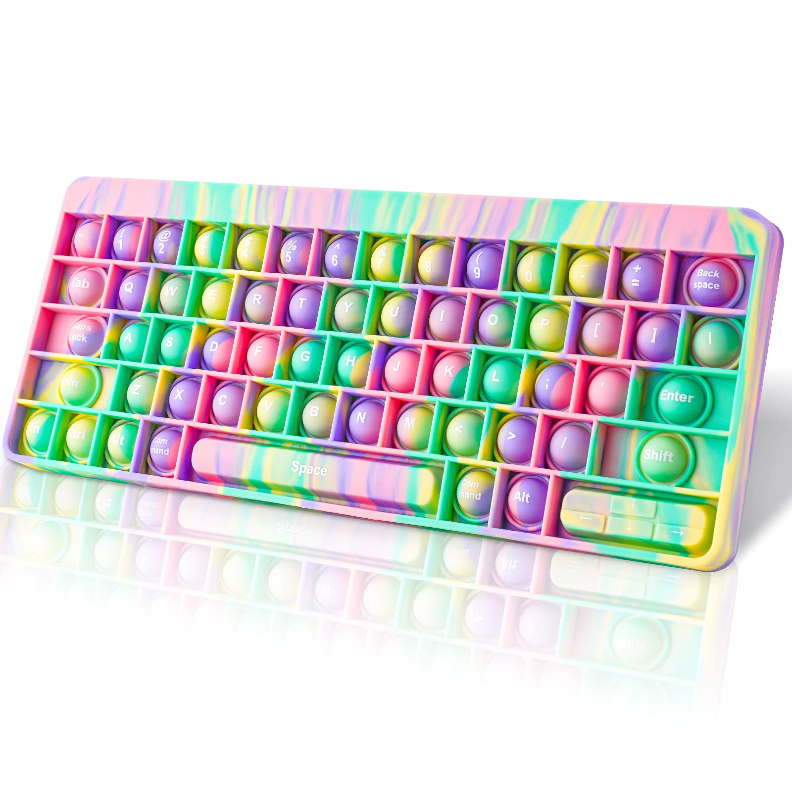 Brinquedo Sensorial Push Pop Fidget Nitoy Para Teclado De Silicone Macaron