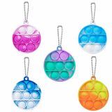 Chaveiro Fidget Toy Binglala Mini Pop Push Bubble, 5 Unidades