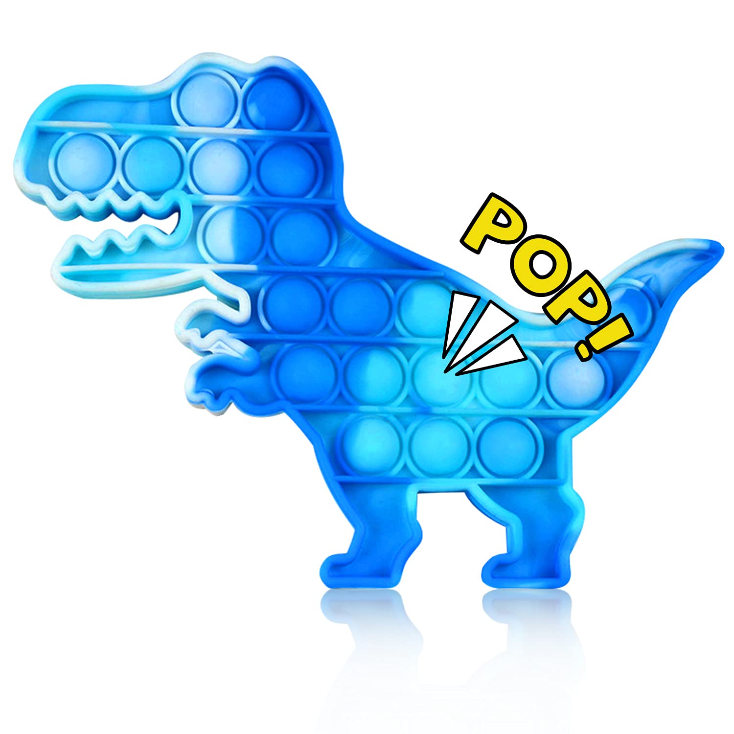 Brinquedo Sensorial Push Fidget Pop Gülife Nufr Tie-dye Dinosaur Blu