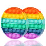 Arco-íris De Silicone Fidget Toy Asona Popping Sound Push Bubble