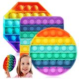 Brinquedo Sensorial Push Pop Bubble Fidget Kykostar Autism, Pacote Com 3