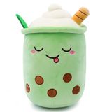 Brinquedo De Pelúcia Maikerry 35 Cm Boba Milk Tea Green Para Crianças/adultos