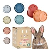 [brinquedo] Copos Empilháveis Evergreen Pet Supplies Para Coelhos X8