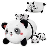 Brinquedo De Pelúcia Saalow Panda Mommy Com 4 Bebês Fofos Para Crianças De 40 Cm