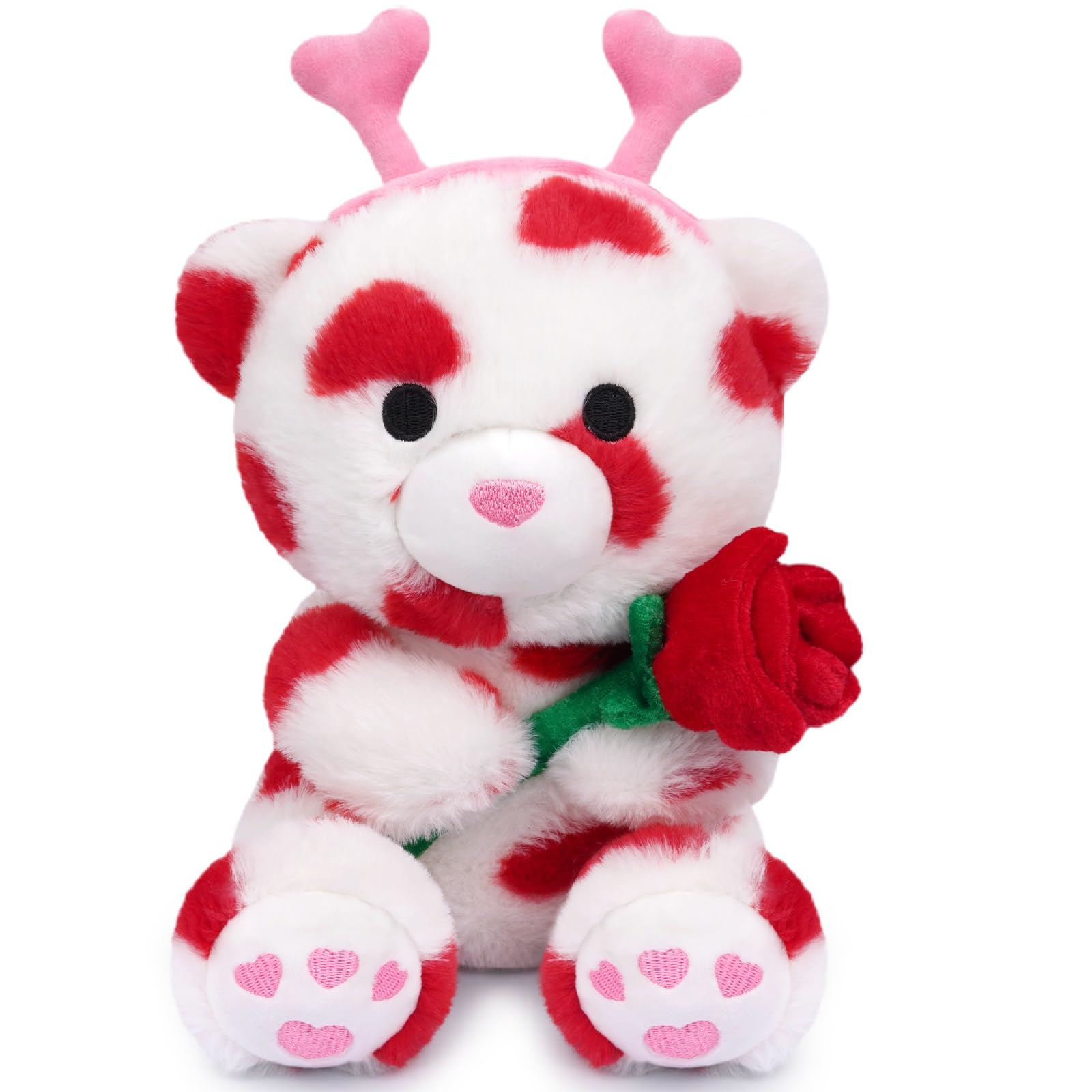 Bicho De Pelúcia Teddy Bear Gewujatop 23 Cm Com Rosa Do Dia Dos Namorados