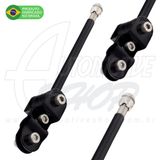 Antena Corta Pipa Moto Retrátil Retrovisor Inox 9/12mm Pto