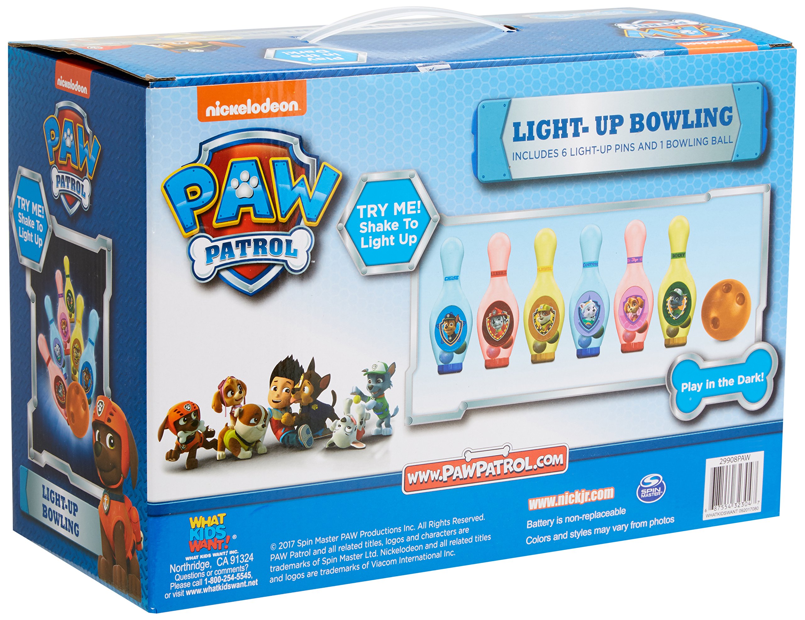 Conjunto De Boliche Nickelodeon Paw Patrol Com 6 Pinos E Bola ...