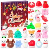 Brinquedo Mochi Squishy De Natal Ndeno, 26 Peças Para Crianças, Stress Rel