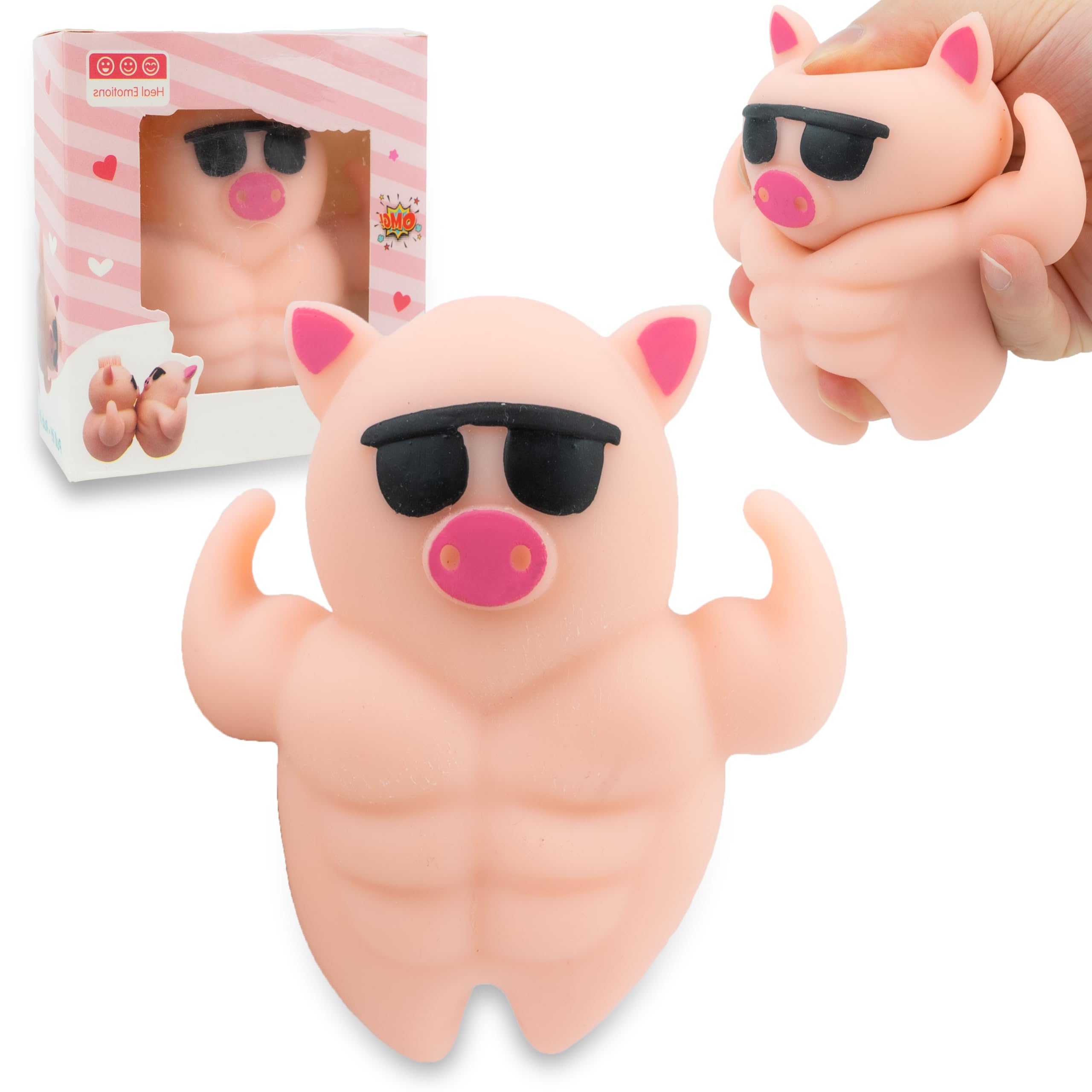 Brinquedo Squishy Pig Mzqoo Rosa Para Crianças E Adultos Para Alívio Da Ansiedade