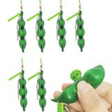 Chaveiro Fidget Toy Tibdala Pea Popper, Pacote Com 6 Chaveiros Squeeze-a-bean