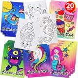 Livros Para Colorir Artcreativity Assorted Mini 20 Livretos Coloridos