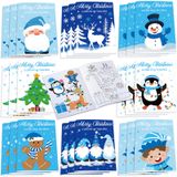 Livro De Colorir Faccito Winter Scene, 24 Unidades Para A Parte De Natal