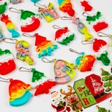 Chaveiro Amuhua Mini Pop Fidget Para Festas De Natal X24