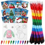 Livro De Colorir Pasimy Christmas Com Lápis De Cor 36 Unidades Para Crianças