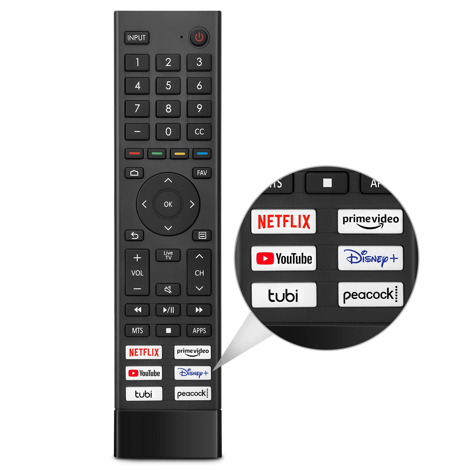 Controle Remoto De Tv Inteligente Topkind Erf3j80h Para Hisense 4k Uhd