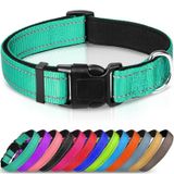 Coleira Para Cães Joytale Reflective Neoprene Acolchoada Nylon Teal