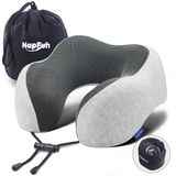 Almofada De Pescoço Napfun Atualizada, 100% Pura, Espuma Viscoelástica De Viagem