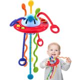 Brinquedos Sensoriais Hahaland Silicone Pull String 18+ Months Boy