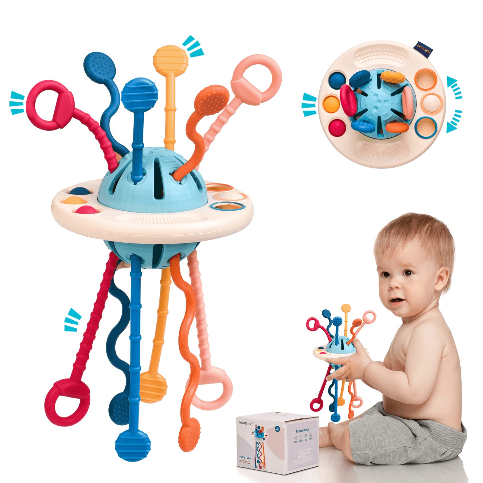 Brinquedo Sensorial Skyneo Ufo Silicone Pull String Para Bebês Maiores De 18 Anos