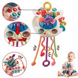 Brinquedo Sensorial Para Bebês Wovxvow Silicone Pull String Activity