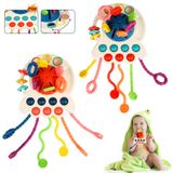 Brinquedo Sensorial Soullife Montessori Octopus 18 Meses Ou Mais, Pacote Com 2 Unidades