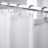 Cortina De Chuveiro Amazer Bath Fabric White Waffle 180x180cm