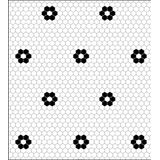 Papel De Parede Dollhouse Itsy Bitsy Mini Hexágono Preto/branco