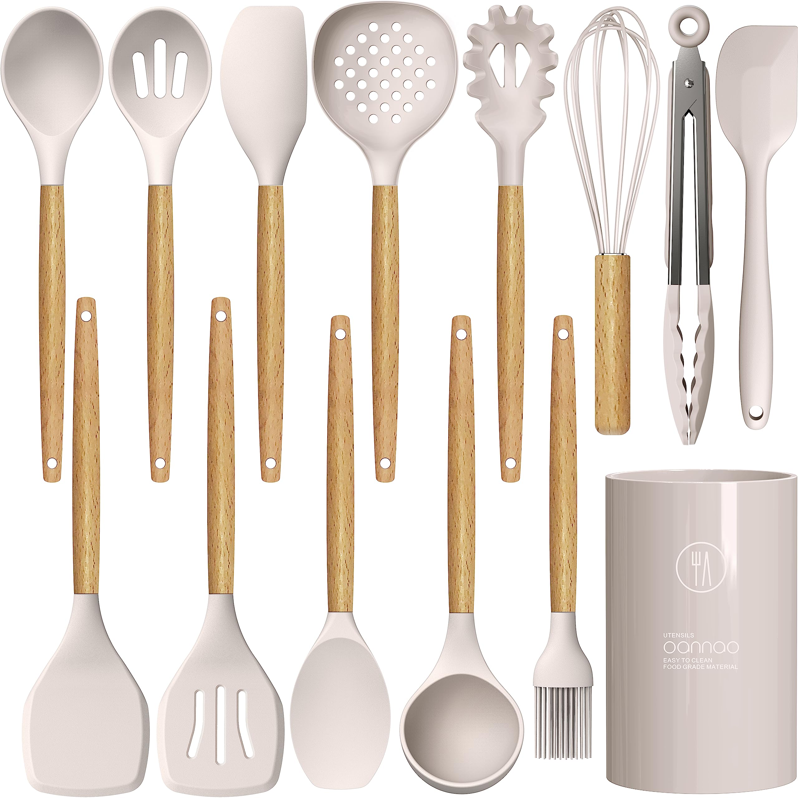 Conjunto De Utensílios De Cozinha Joannao Silicone 14 Peças Resistentes Ao Calor