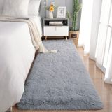 Tapete Chicrug Soft Runner Para Quarto, Sala De Estar, 60x180cm, Cinza