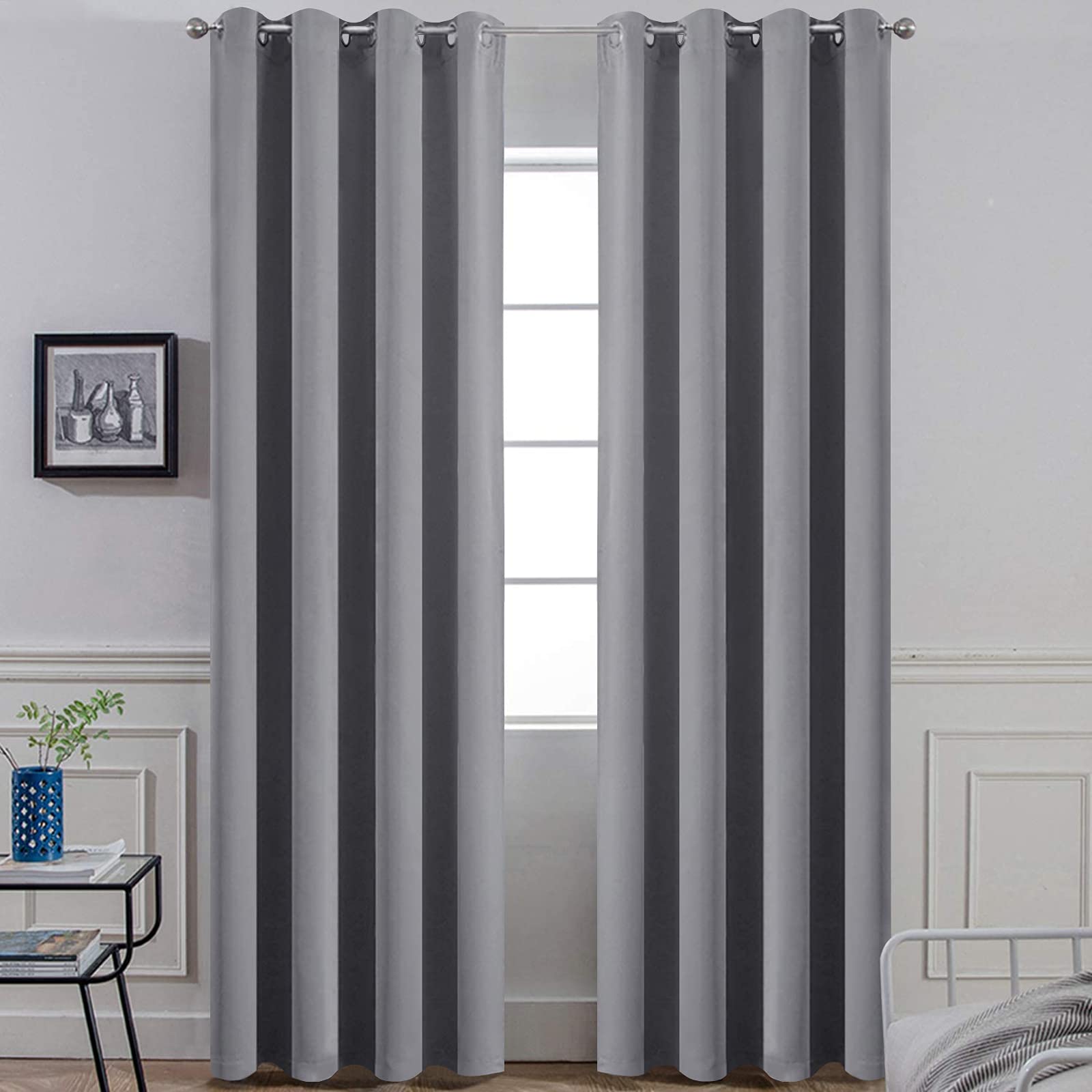 Cortinas Blackout Yakamok Com Isolamento Térmico Cinza 132x213cm