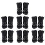 Mini Botas De Papai Noel Jojofuny Pretas, 7 Pares Para Boneca
