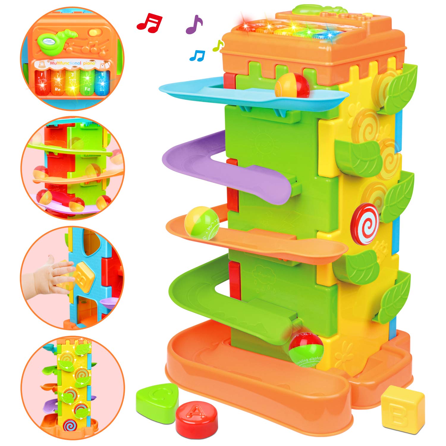 Brinquedo Musical Activity Cube Lukat Para Crianças Pequenas Com Piano 4 Em 1