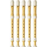 Kit 5 Flautas Doce Contralto Barroca Ecológica Em F Yra-402b Yamaha