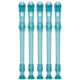 Kit 5 Flautas Doce Soprano Barroca Em C Yrs-20b Azul Yamaha