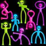 Tubos Sensoriais Fidget Tubes Lenwen Alien Pop, Pacote Com 8 Luzes