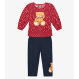 Conjunto Infantil Feminino Ursinho Trick Nick Vermelho 3