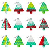 Chaveiro Fidget Toy Widiso Mini Pop, Árvore De Natal, 12 Unidades