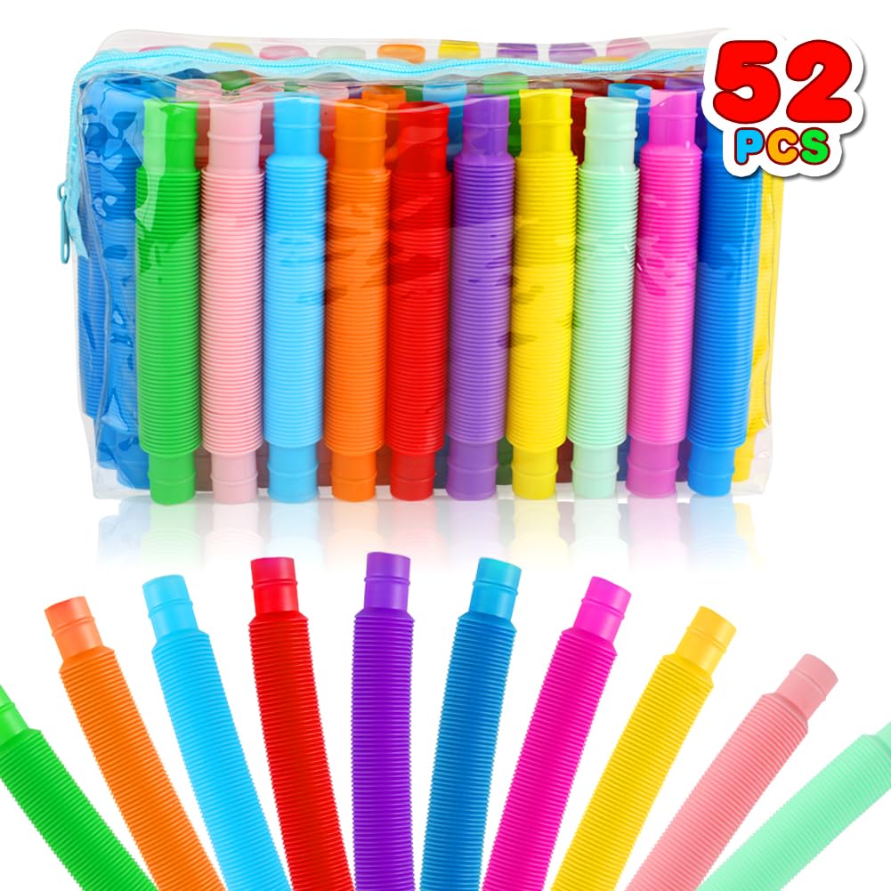 Pacote De 52 Brinquedos Sensoriais Pop Tubes Siwarm, Lembrancinhas De Festa Para Crianças De 3 A 12 Anos