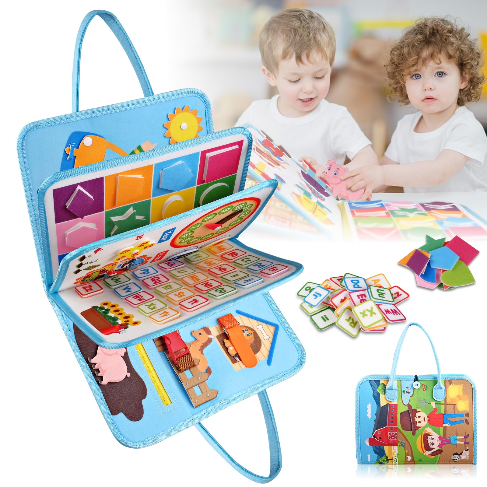 Placa Sensorial Montessori Busy Board Pochy Para Crianças De 1 A 3 Anos