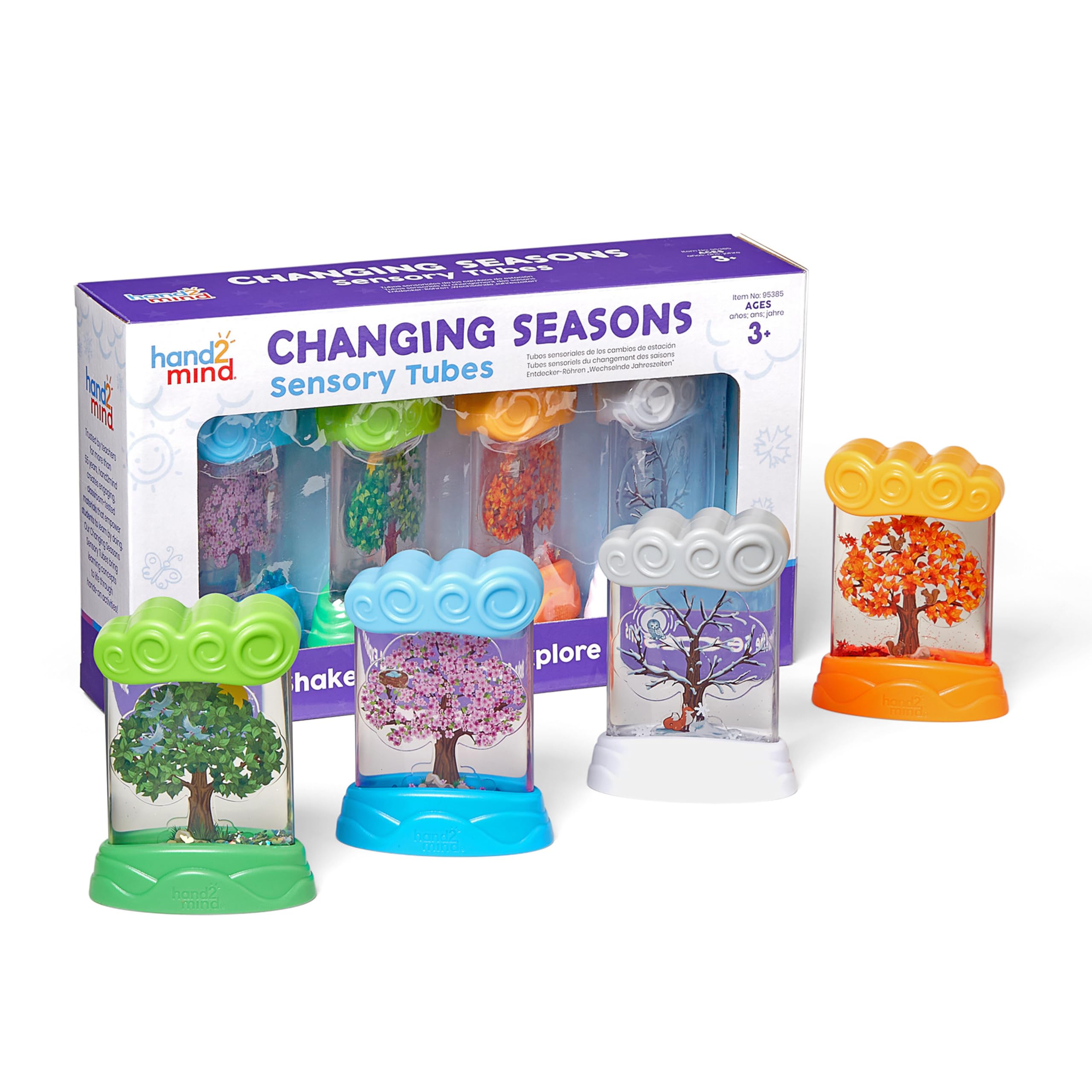 Tubos Sensoriais Hand2mind Changing Seasons Para Crianças (conjunto De 4)