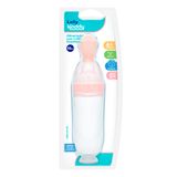 Alimentador Com Colher Dosadora Lolly Kinddy Infantil Frasco De Silicone Cor Rosa 6+ Meses 90ml