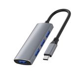 Hub Usb 4 Portas Entrada Usb-c Normal Notebook Desktop Computador Celular Extensor Divisor 5gbps 480mbps Conexão Com Impressora Hdd Teclado Hdd