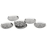 Kit Conjunto 6 Porta Copos De Aço Inox Mesa Descanso Para Copo Bar Não Marca Mesa Móveis Alto Padrão
