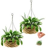 Plantas Em Miniatura De Casa De Bonecas Skylety 2 Peças Para Decoração