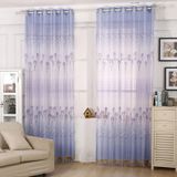 Cortina De Tule Voile Flocking Rosa 100x250cm Para Casa